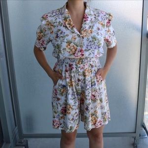 Floral Vintage Rayon Unique Jumpsuit